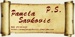 Pamela Savković vizit kartica